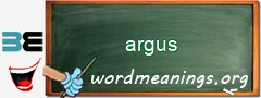 WordMeaning blackboard for argus